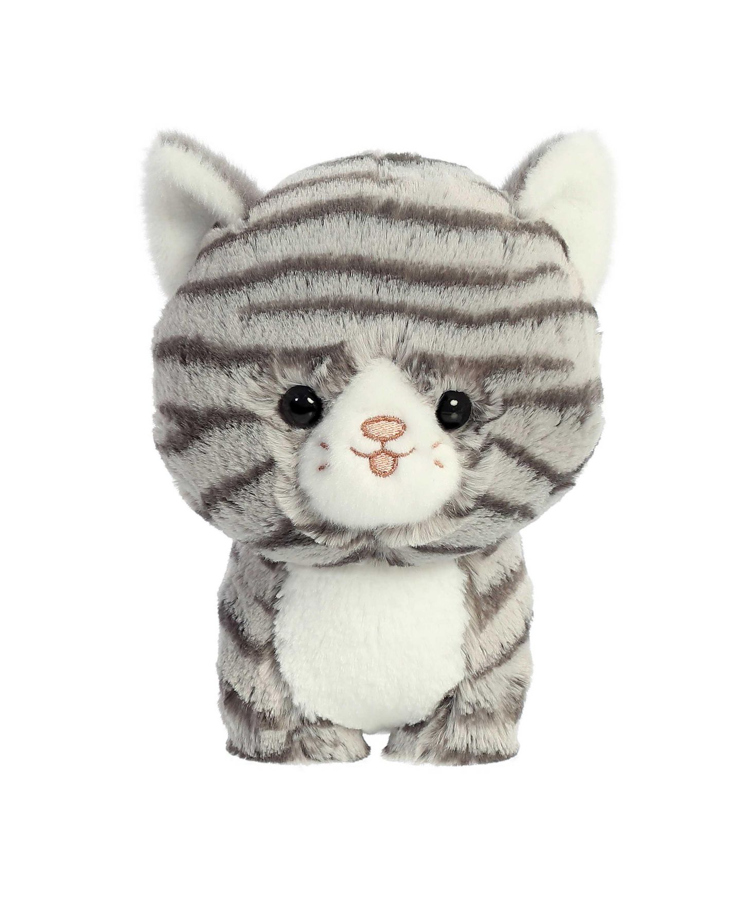 Детская мягкая игрушка Aurora Small Tabby Teddy Pets Playful Plush Toy Grey 7" — фото 1