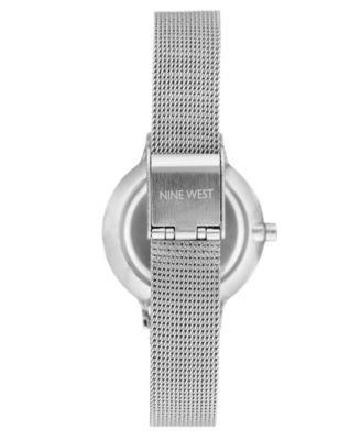 Women's Quartz Silver-Tone Stainless Steel Mesh Band Watch, 31mm