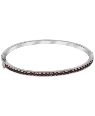 Garnet Bangle Bracelet (2-1/2 ct. t.w.) in Sterling Silver