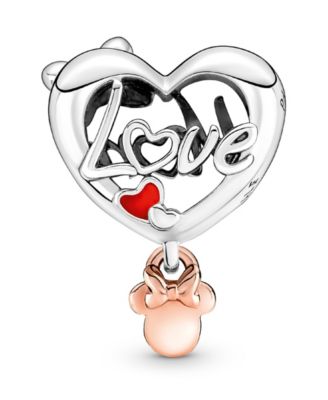 Sterling Silver Disney Minnie Mouse Mom Heart Charm