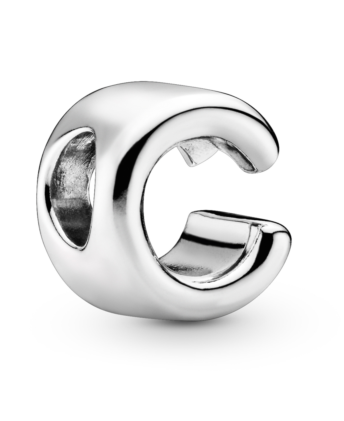 Pandora Sterling Silver Script Alphabet Dangle Charm In Silver - L