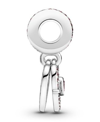 Mixed Stone Heart Mom Dangle Charm