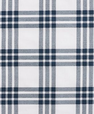 Basic Plaid Cotton Percale 3 Piece Duvet Cover Set, King