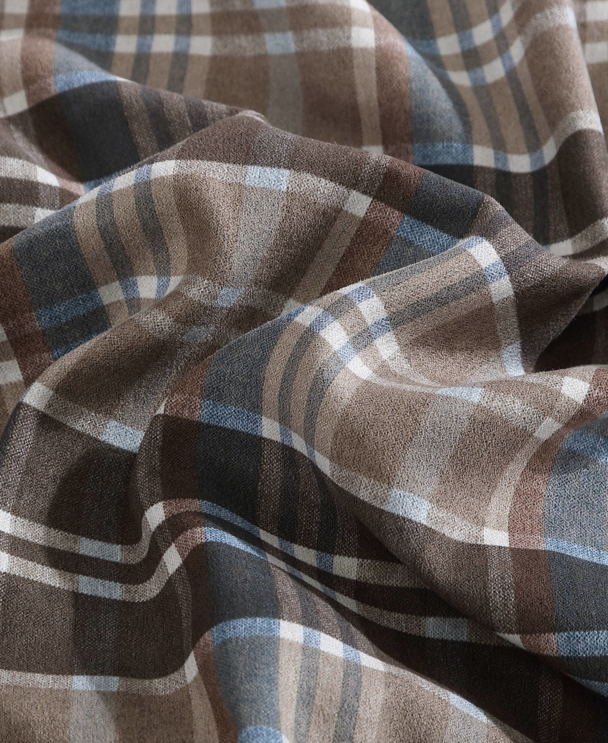 Eddie Bauer Rugged Plaid Microsuede Reversible Comforter Set, Twin In Beige Brown