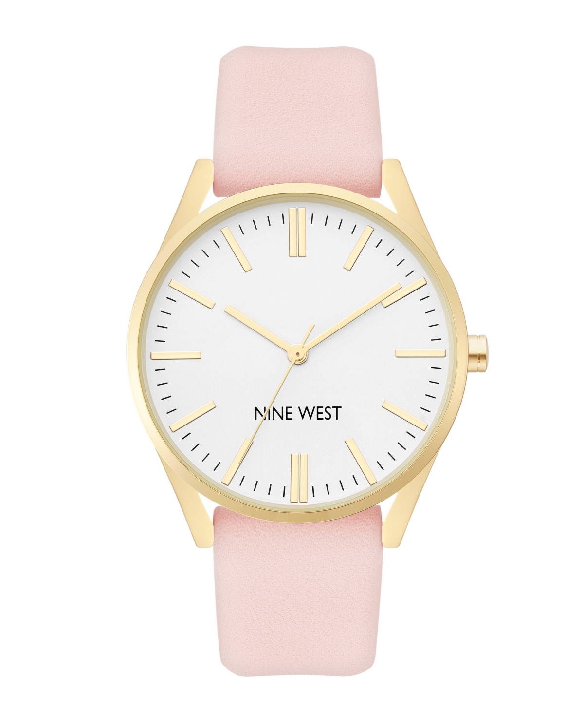 Women's Quartz Pink Faux Leather Band Watch, 36mm - Pink, Gold-Tone
