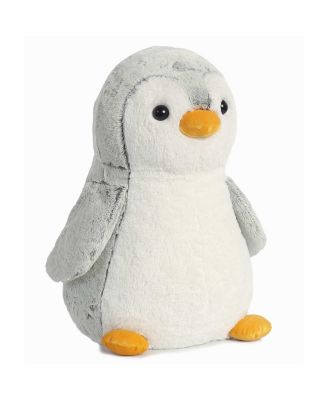 Medium Gray PomPom Penguin Playful Plush Toy Gray 11.5"