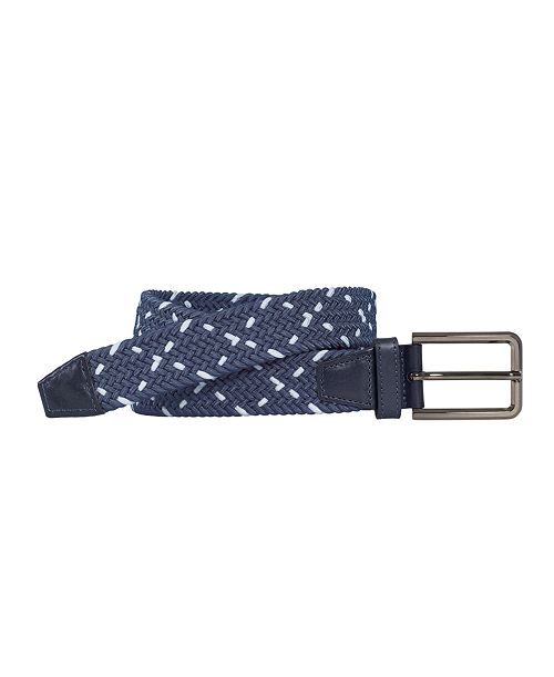 alfani Johnston & Murphy Men's Woven Stretch Knit Belt Men's Fashion & Accessories