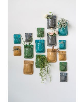 Large Pocket Terracotta Wall Planter Set of 4 Colors
