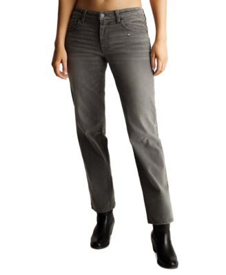Frye - Women's Low-Rise Straight-Leg Studded Jeans