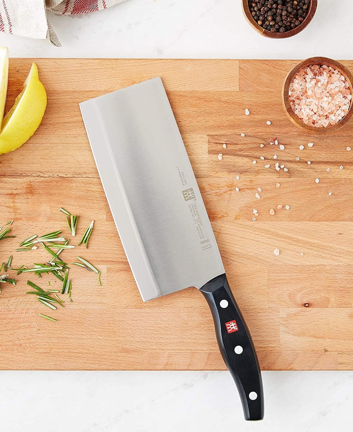 Zwilling Twin Signature 7" Chinese Chef's Knife Or Vegetable Cleaver In Black
