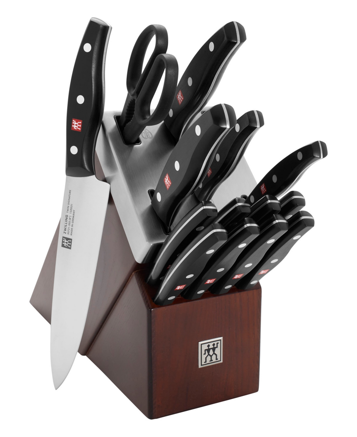 Zwilling Twin Signature 15-piece Self-sharpening Knife Block Set In Brown