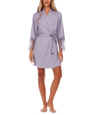 Flora by Flora Nikrooz - Women's Hazel Hammered Satin Wrap Robe