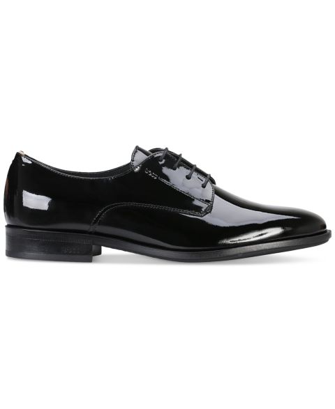 Обувь Hugo Boss Men's Colby Derby Patent Leather Dress Shoes, цвет: Чёрный