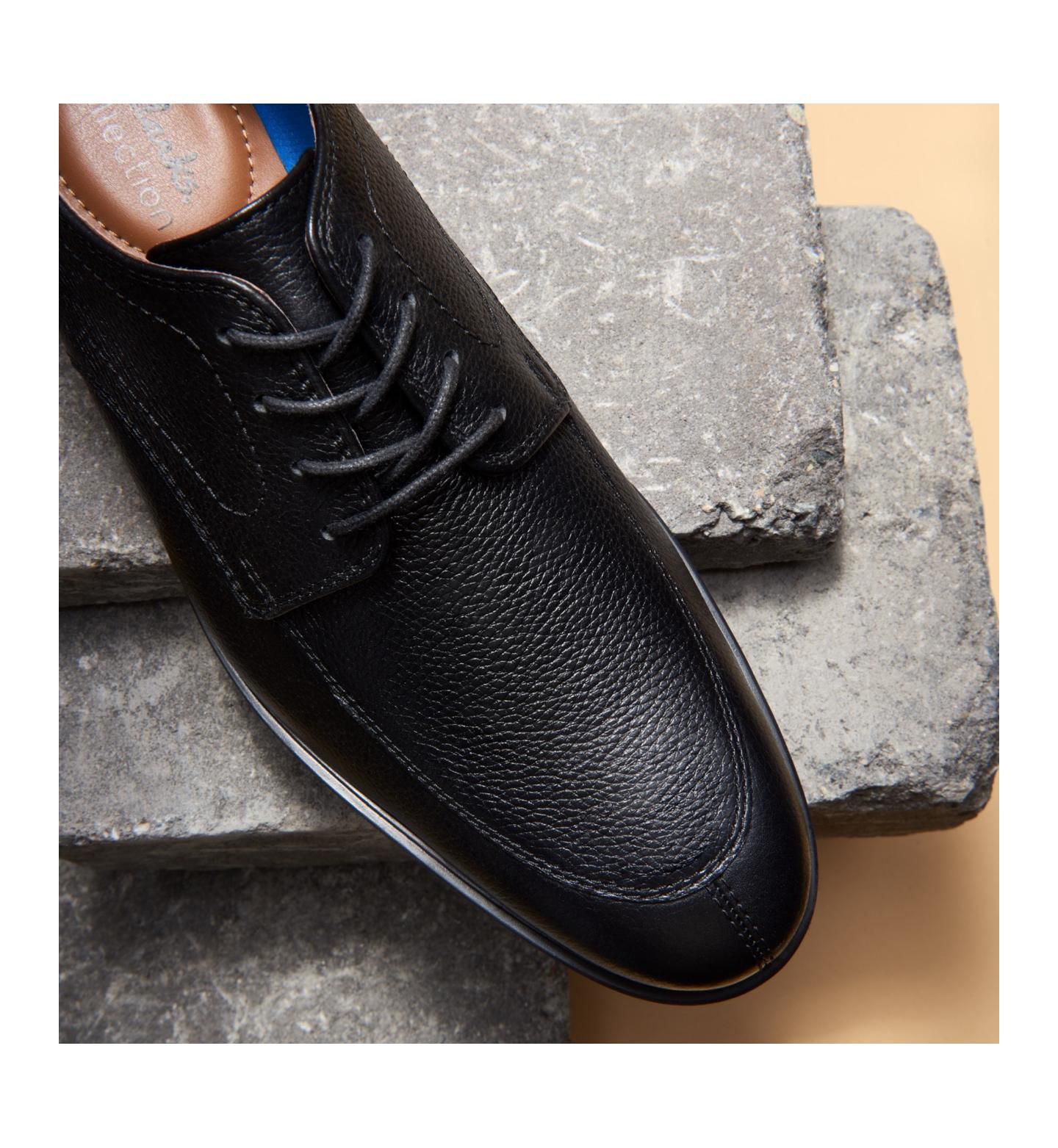 Обувь Clarks Men's Collection Whiddon Apron Oxford Dress Shoes, цвет: Чёрный кожаный — фото 7