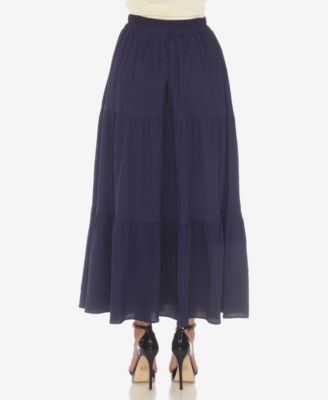 Women's Pleated Tiered Maxi Skirt