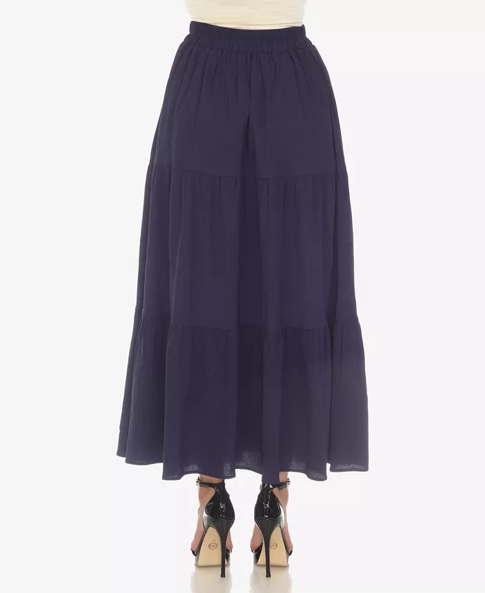 Women's Pleated Tiered Maxi Skirt - thumbnail 2