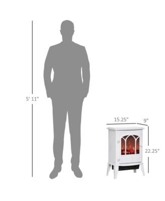 Electric Fireplace Stove, Freestanding Fireplace Heater, 750W/1500W