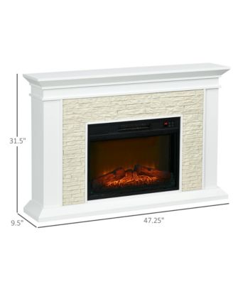 31.5" Electric Fireplace with Mantel Remote 12H Timer 1400W