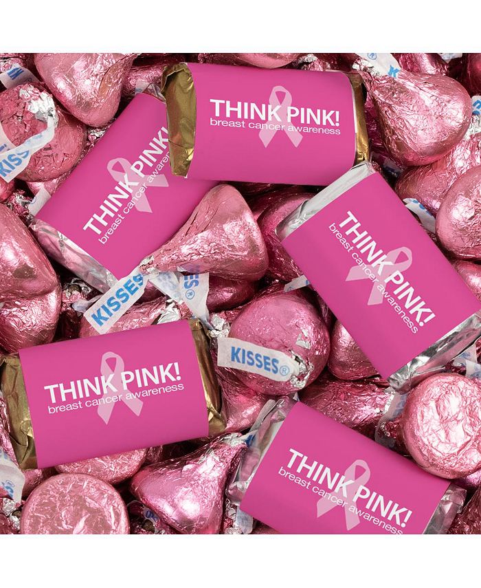 Just Candy 131 Pcs Breast Cancer Awareness Chocolate Hershey's Candy (1.65 lbs approx. 131 Pcs