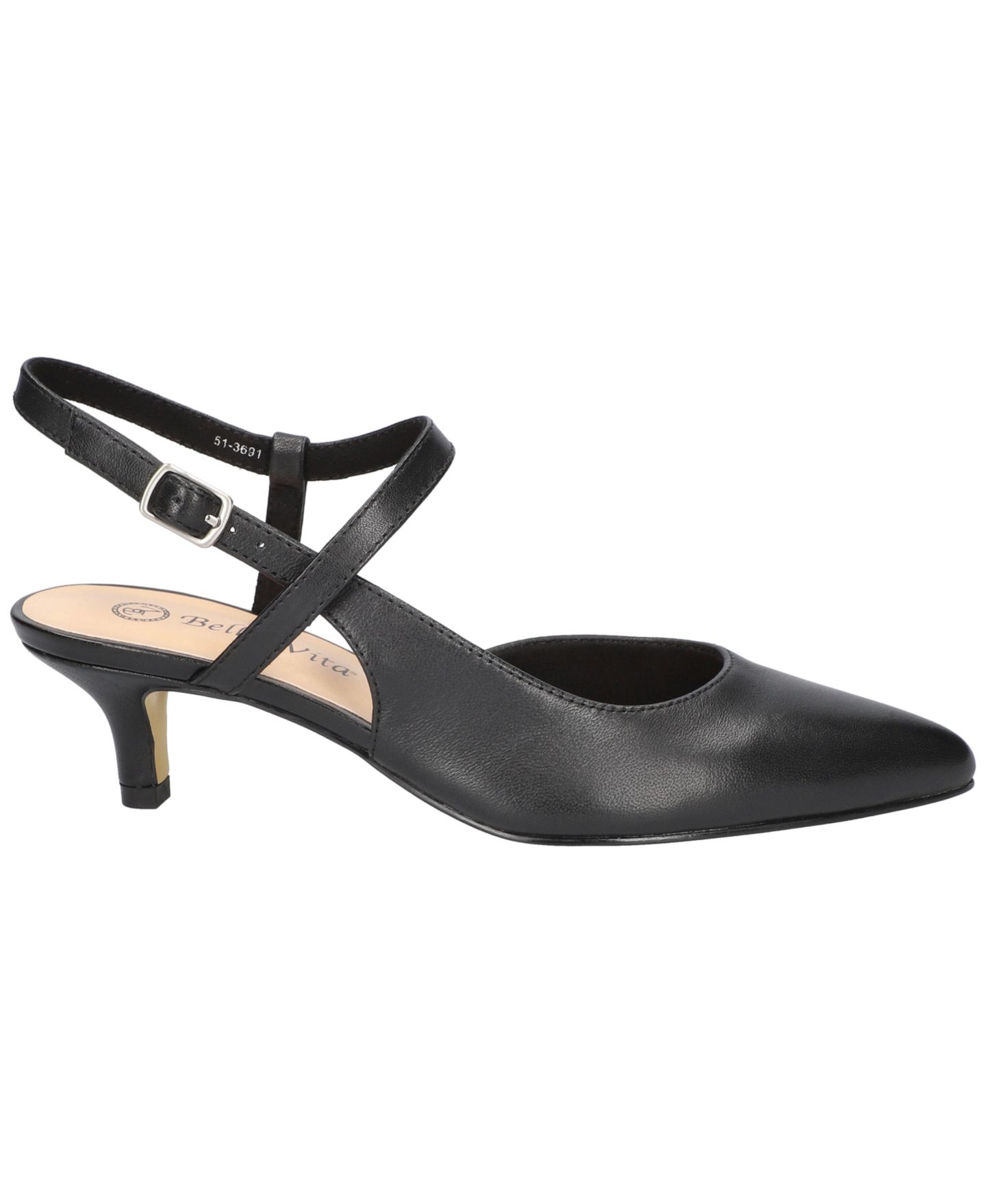 Женские туфли Bella Vita Kayce Slingback Pumps, цвет: Чёрный кожаный — фото 2