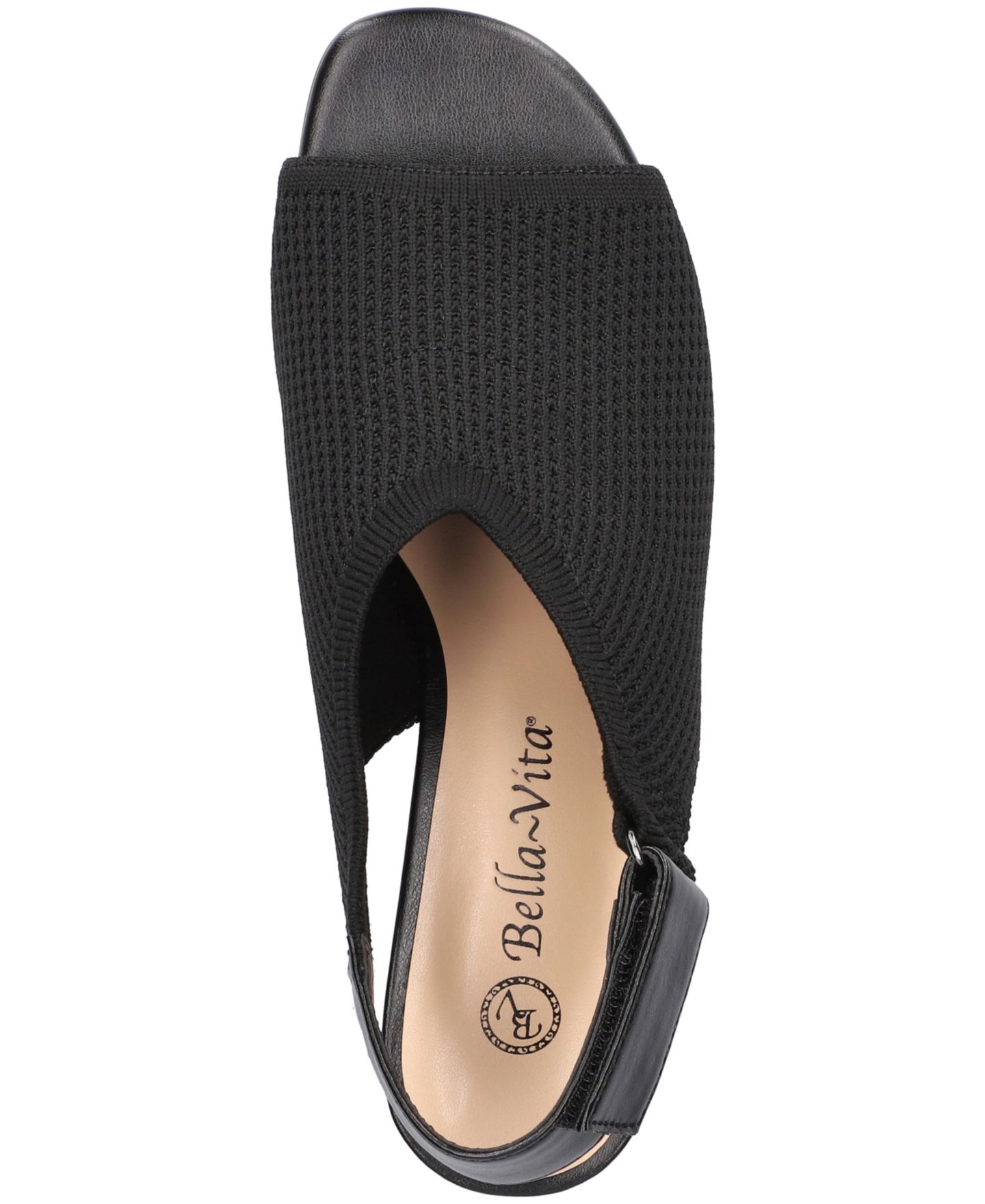 Женские сандалии Bella Vita Marin Wedge, цвет: Чёрный вязаный — фото 4