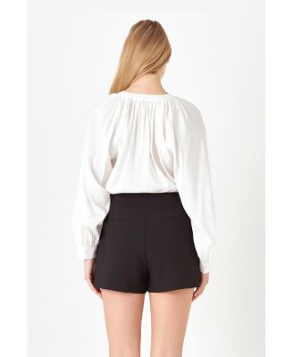 Women's Shirring Detail Top