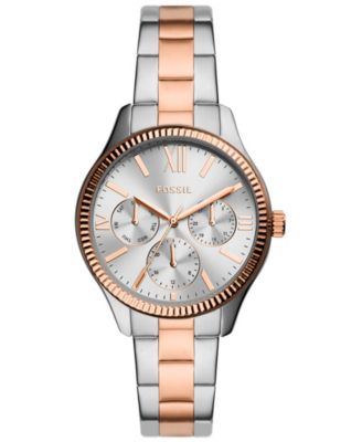 Fossil Women s Rye Multifunction Silver Tone Alloy Watch 36mm Macy s