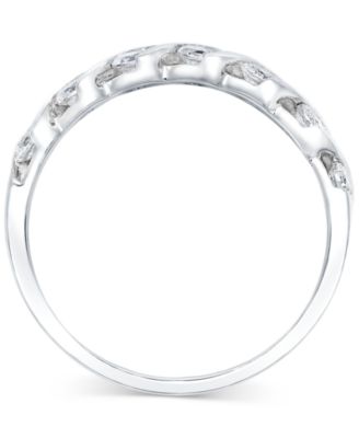 Diamond Diagonal Channel-Set Anniversary Ring (1-1/3 ct. t.w.) in 14k White Gold