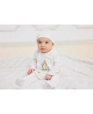 Baby Boys or Baby Girls Giraffe Coverall with Hat, 2 Piece Set