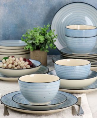 Elama Gia 24 Pc. Dinnerware Set, Service for 6 - Macy's