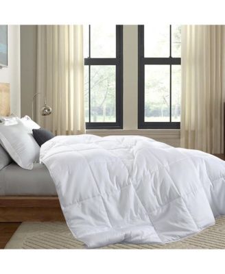 Viscose From Bamboo Filled Blanket 300 Thread Count 100% Cotton Sateen White Shell, Full/Queen