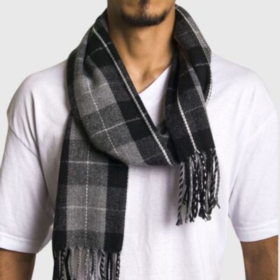 Men's Scarf Soft 80 Inch Long Warm Scarves Plaids Winter Shawl