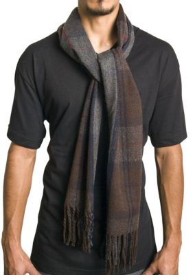 Men's Scarf Soft 80 Inch Long Warm Scarves Plaids Winter Shawl