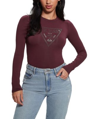 GUESS - Women's Logo Long-Sleeve Bodysuit