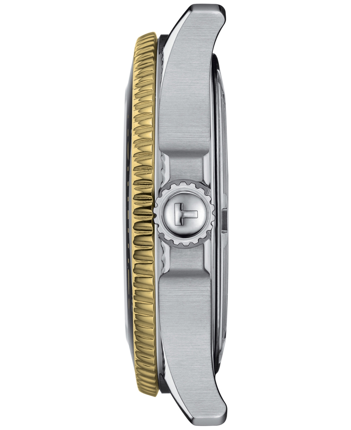 Shop Tissot Women's Swiss Seastar 1000 Two-tone Stainless Steel Bracelet Watch 36mm In Black