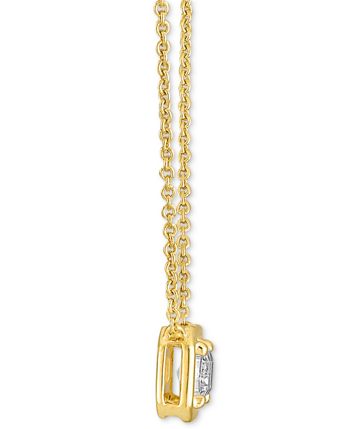 Alethea Certified Diamond Emerald-Cut Solitaire Pendant Necklace (1/2 ct. t.w.) in 14k Gold Featuring Diamonds from the Beers Code of Origin, Crea