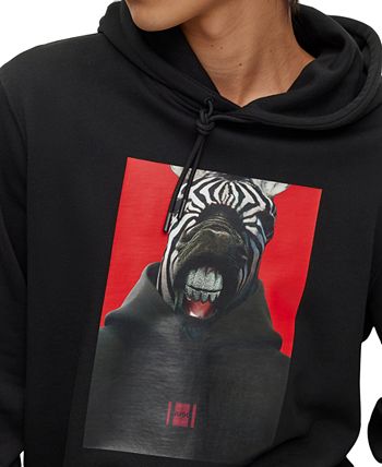 HUGO Men s Debras Zebra Grill Graphic Hoodie Macy s