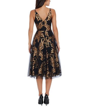 Dress the Population Women's Courtney Sequin and Tulle Dress - Macy's
