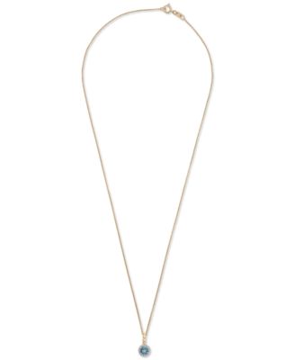 3-Pc. Set Blue Topaz (1-3/4 ct. tw) & Diamond Accent Pendant Necklace, Matching Ring & Drop Earrings in 14k Gold-Plated Sterling Silver