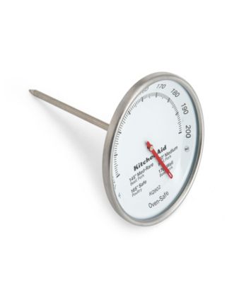 3" Dial Leave-In Oven and Grill Safe Meat Thermometer