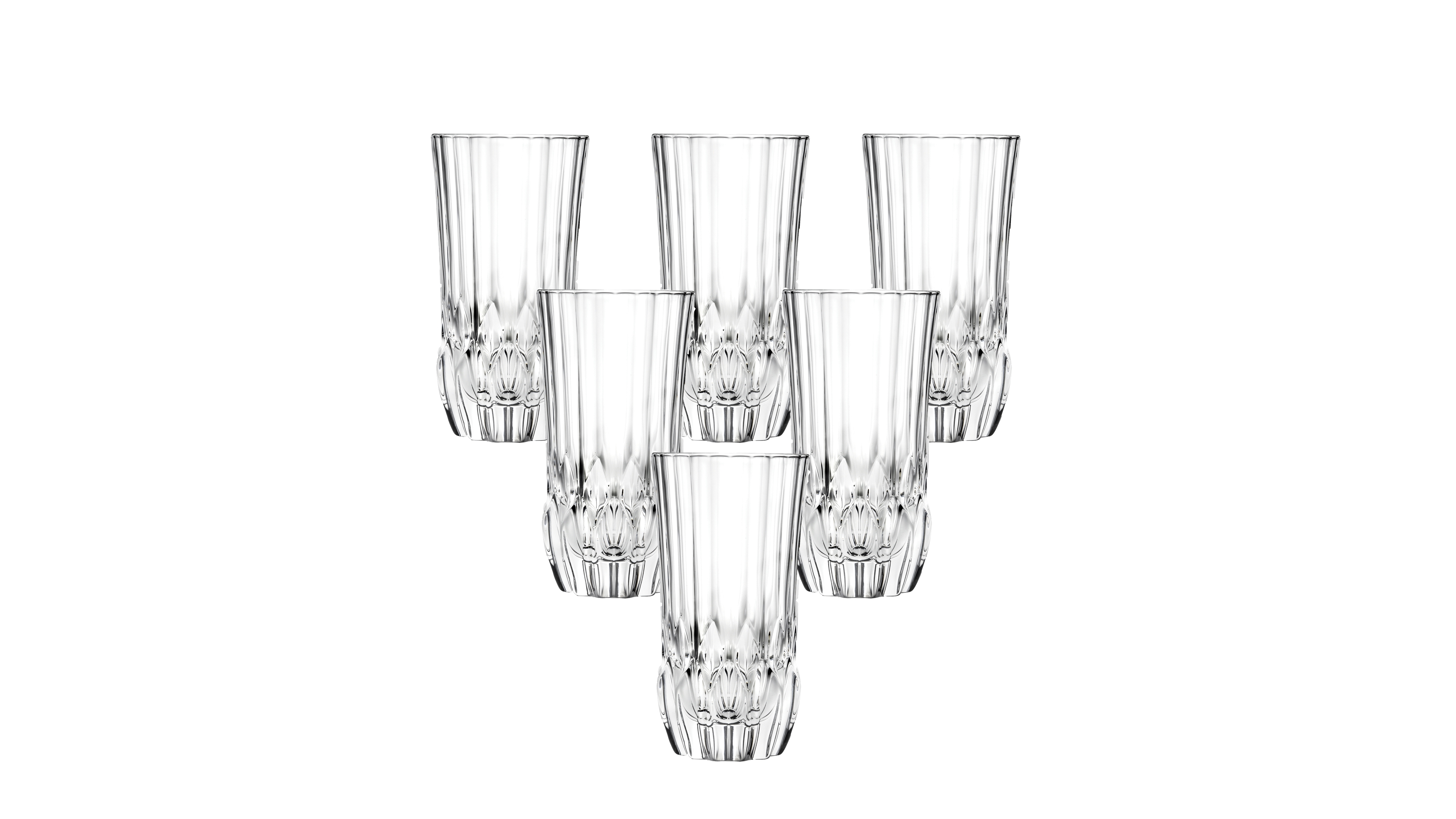 Lorren Home Trends Rcr Adagio Crystal High Ball Glass Set of 6