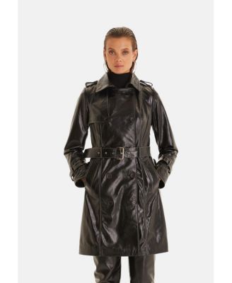 Macy's black trench coat hotsell