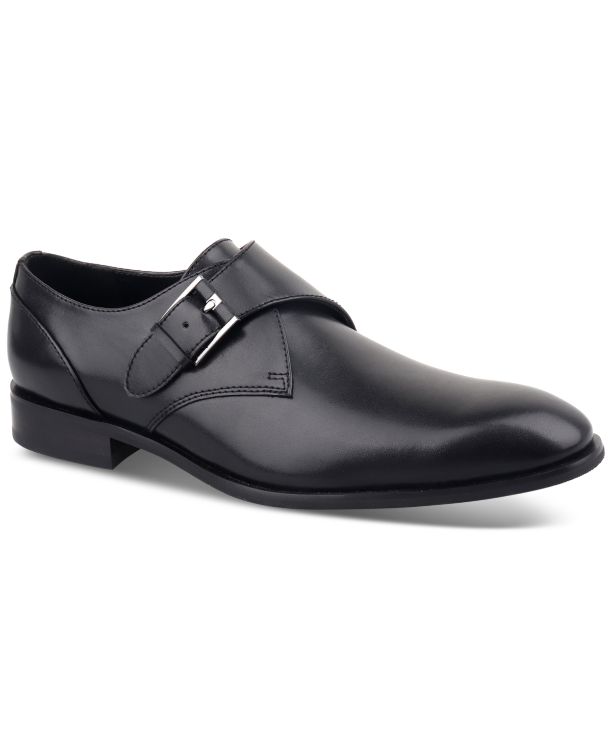 Alfani Men's Elijah Single Monk Strap Shoe, Created For Macy's In Black