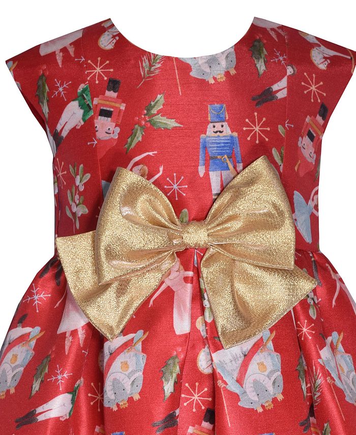 Bonnie Jean Little Girls Short Sleeve Nutcracker Printed Dress Macy's