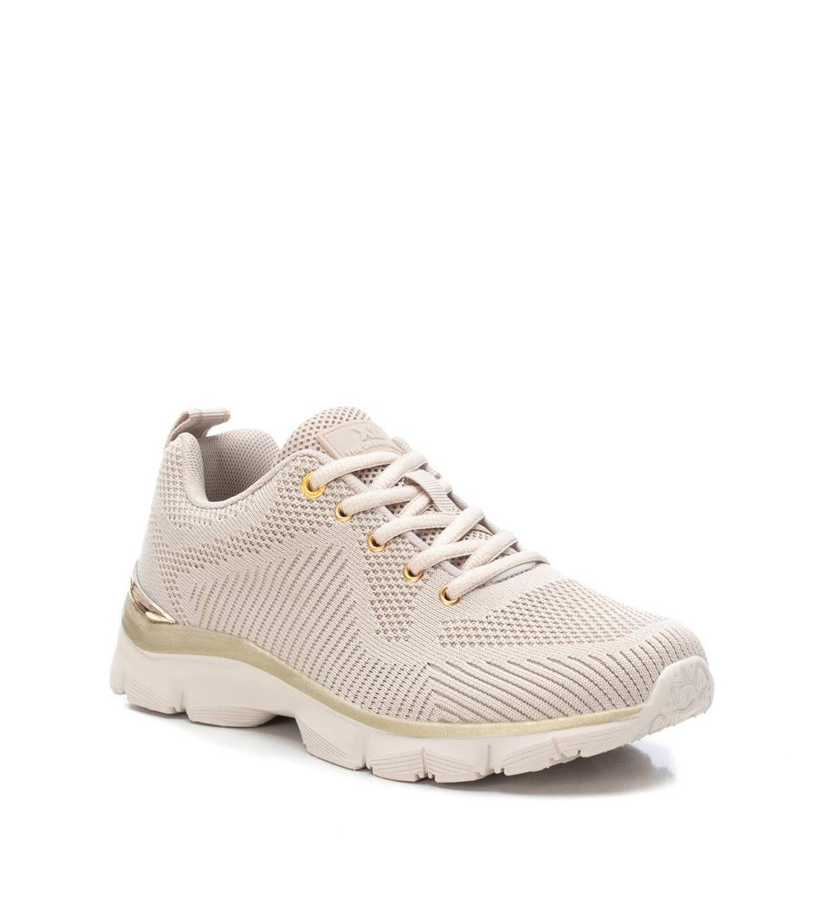 Women's Lace-Up Sneakers By Xti - Beige