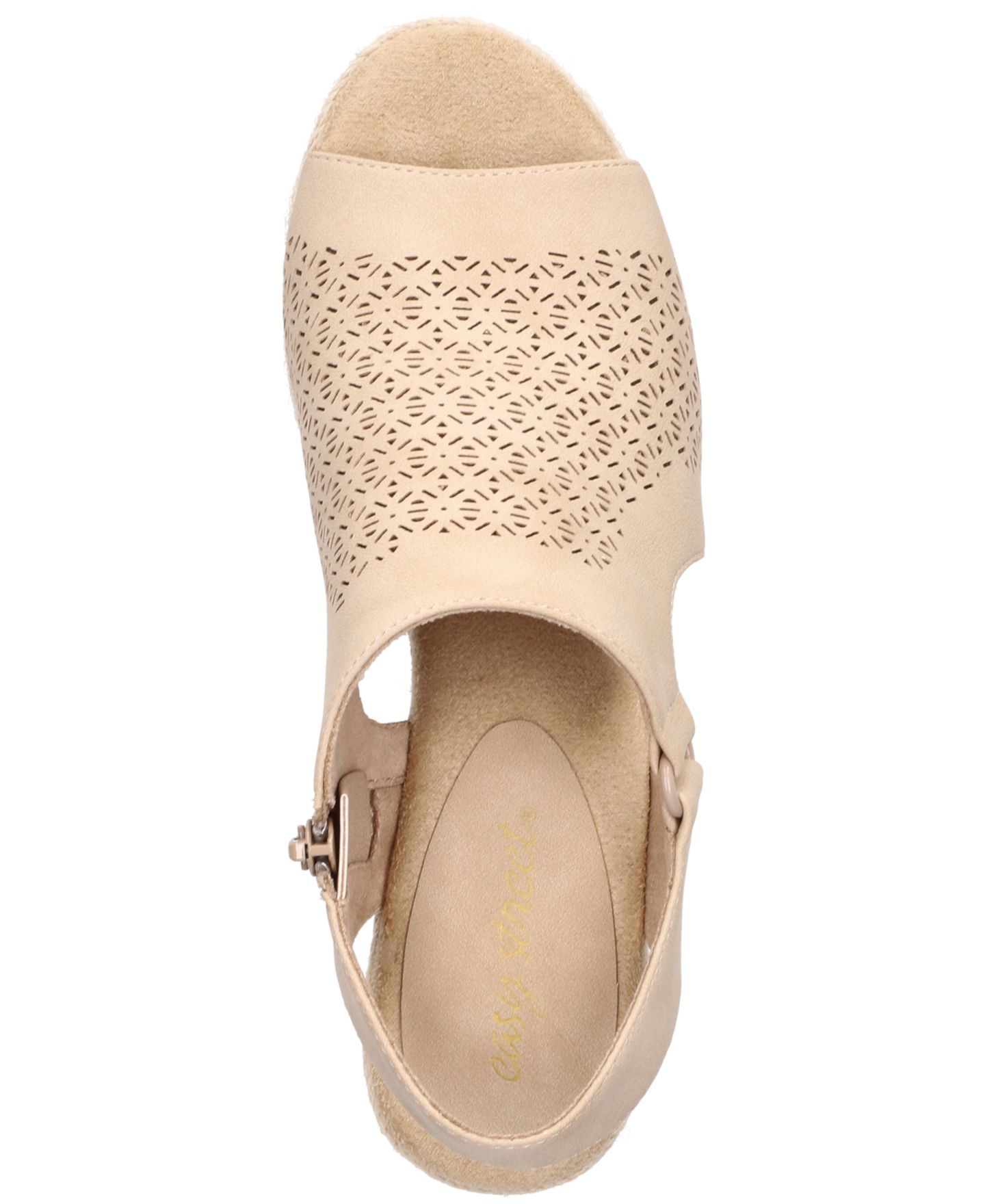 Женские сандалии Easy Street Serena Zip Espadrille Wedge, цвет: Песочный — фото 4