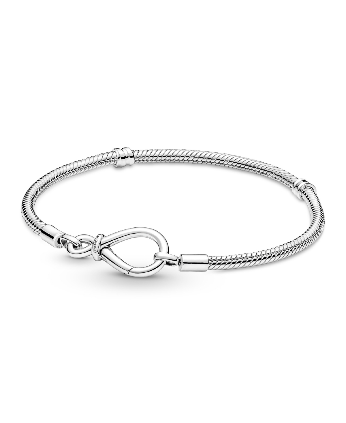 Moments Sterling Silver Infinity Knot Snake Chain Bracelet - Silver