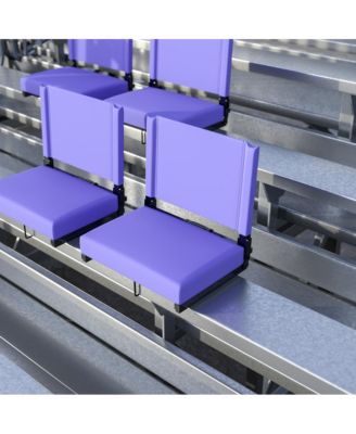 EMMA + OLIVER Set of 2 Aluminium   500 lb. Capacity, Ultra-Padded Seat, Lightweight Stadium Chair