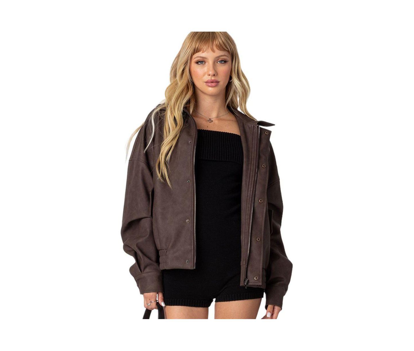 Женская куртка Edikted Mori oversized jacket, цвет: Коричневый — фото 1
