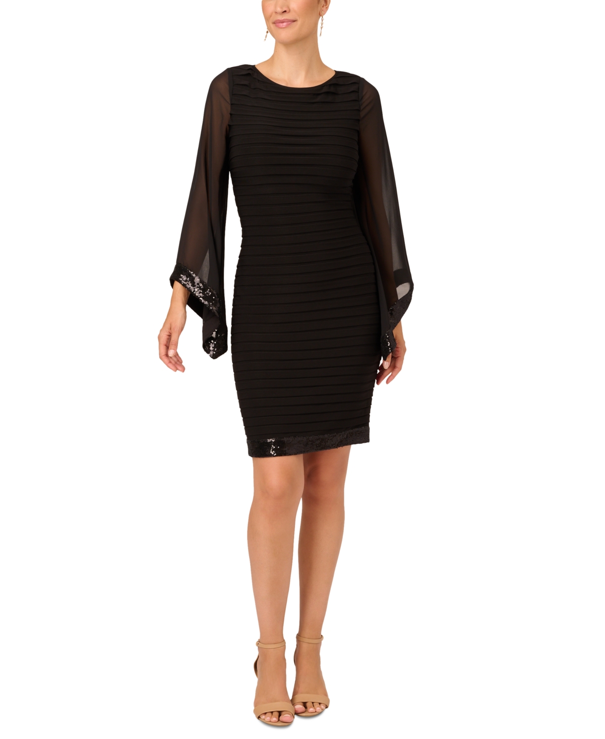 Adrianna Papell Women's Banded Cocktail Dress In Black